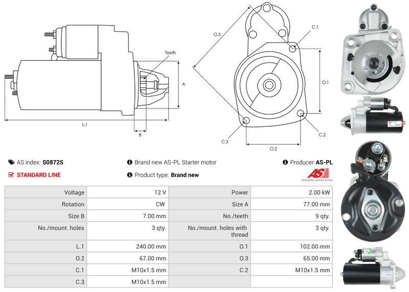AS-PL S0872S Starter