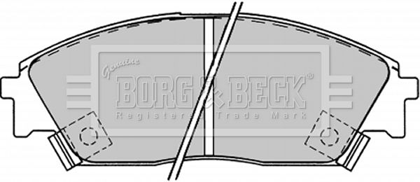 BORG & BECK fékbetétkészlet, tárcsafék BBP1232