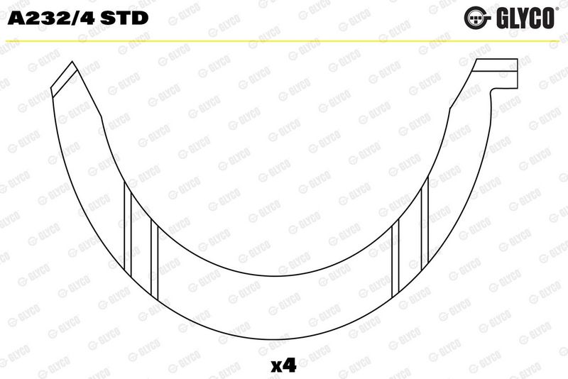 Rondelle+d'écartement+vilebrequin GLYCO A232/4 STD
