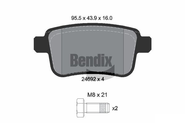BENDIX Braking fékbetétkészlet, tárcsafék BPD1532