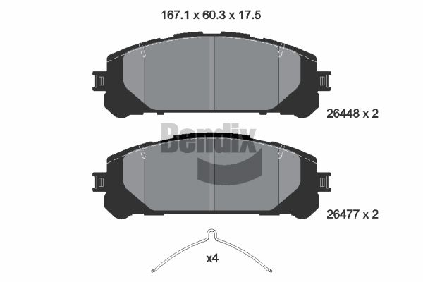 BENDIX Braking fékbetétkészlet, tárcsafék BPD2389