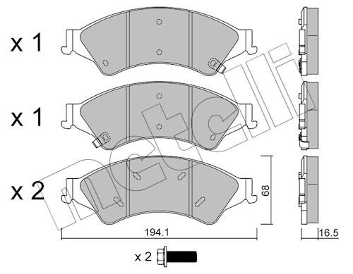 Plaquettes+de+frein+à+disque METELLI 22-0971-0