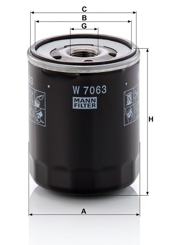 Õlifilter, MANN-FILTER W 7063