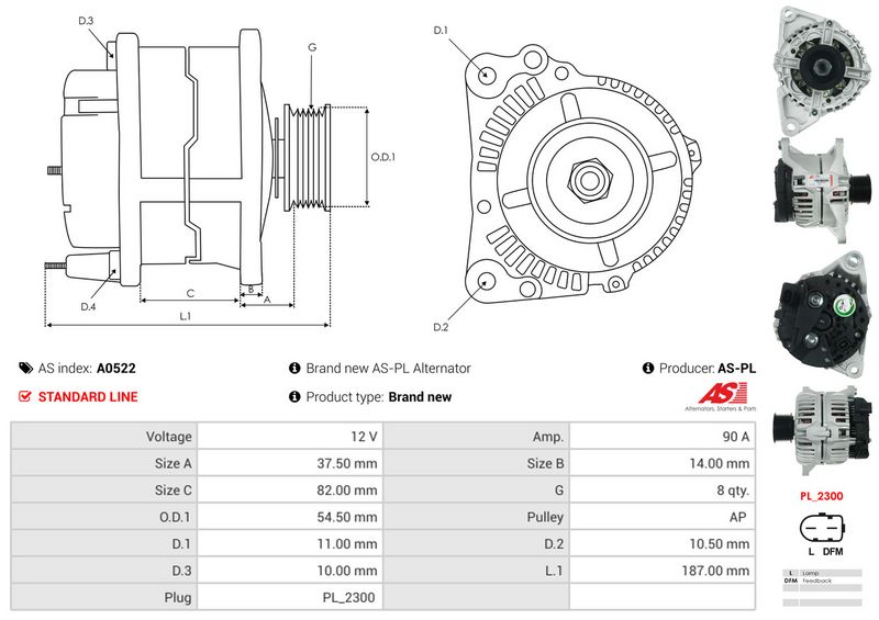 Generaator, AS-PL A0522