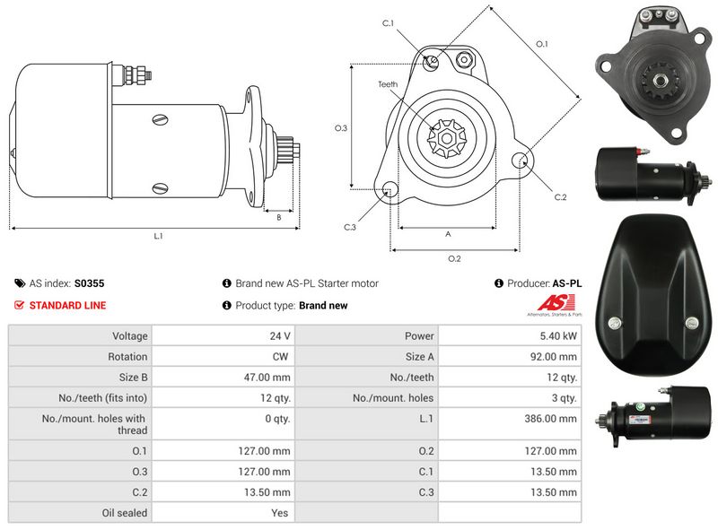 Starter, AS-PL S0355