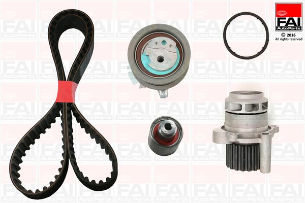 Водяний насос + зубчастий ремінь, Fai Autoparts TBK345-6437