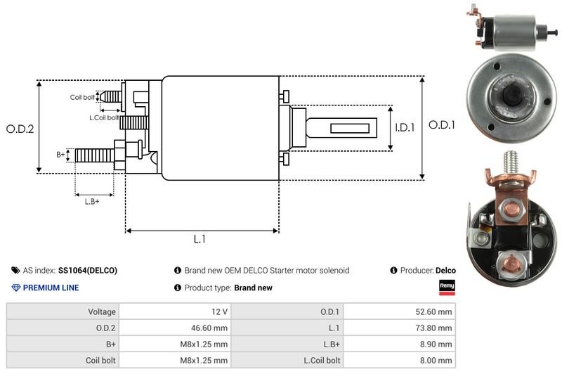 AS-PL SS1064(DELCO) Solenoid Switch, starter
