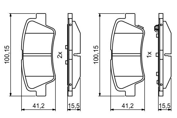 BOSCH PRINT HYUNDAI колодки тормозные задн.