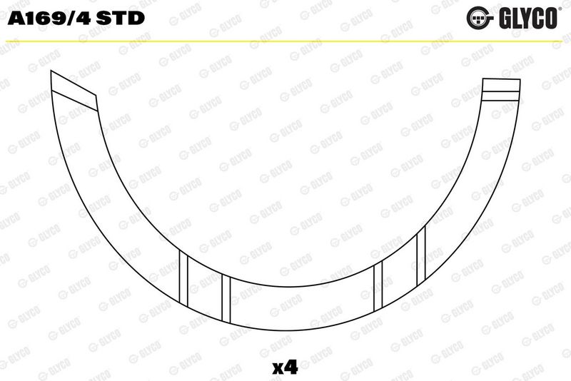 Rondelle+d'écartement+vilebrequin GLYCO A169/4 STD