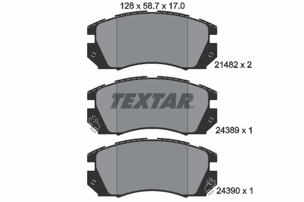 TEXTAR fékbetétkészlet, tárcsafék 2148202