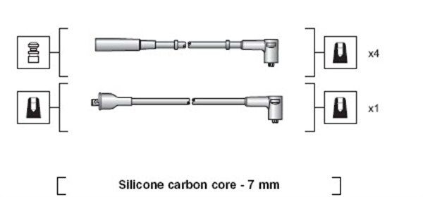 MAGNETI MARELLI gyújtókábelkészlet 941318111237