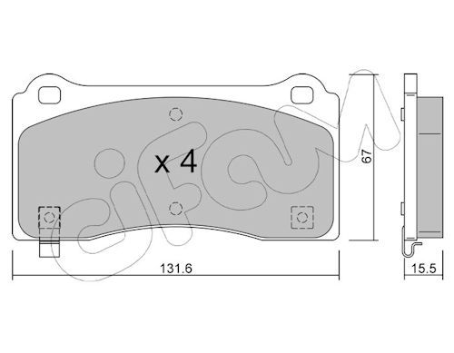 Set placute frana,frana disc 822-1277-0 CIFAM
