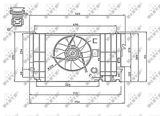 NRF 47740 Fan, engine cooling