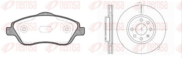 Комплект гальма, дискове гальмо, Remsa 8774.03