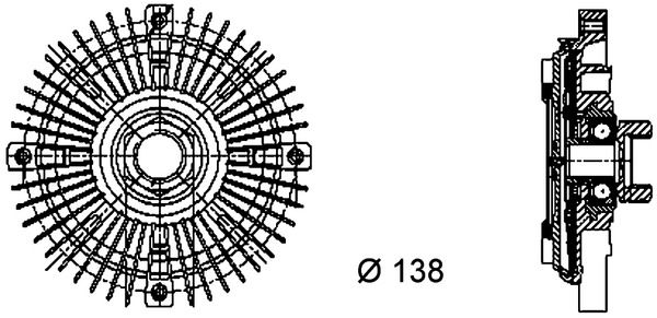 MAHLE kuplung, hűtőventilátor CFC 61 000P