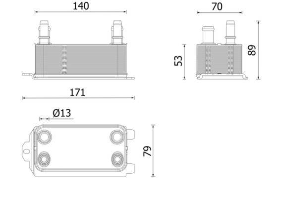 MAHLE olajhűtő, automata váltó CLC 160 000P