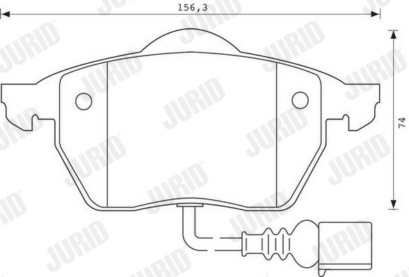 JURID 571984J Brake Pad Set, disc brake