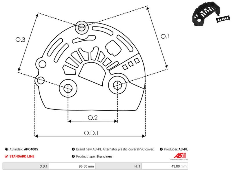 Kaitsekate, generaator, AS-PL APC4005