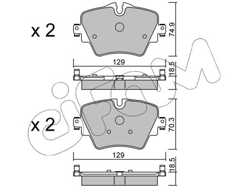 CIFAM BMW гальмівні колодки передній 1 F40, 2,3 G20,4,5 G30, X1 F48, X2, X3 G01, X4