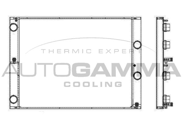 Autogamma 105749 - Radiator, engine cooling
