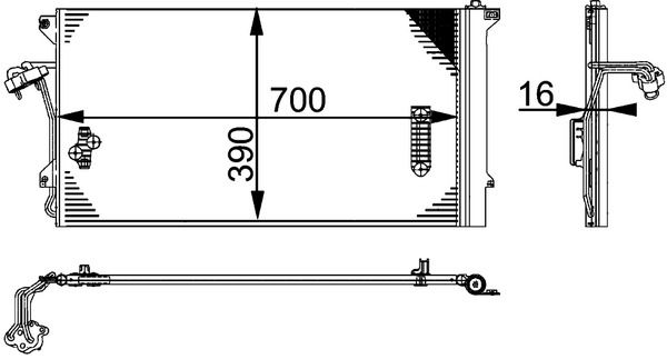 MAHLE AC 659 000P Condenser, air conditioning