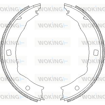 Комплект гальмівних колодок, стоянкове гальмо, Woking Z471700