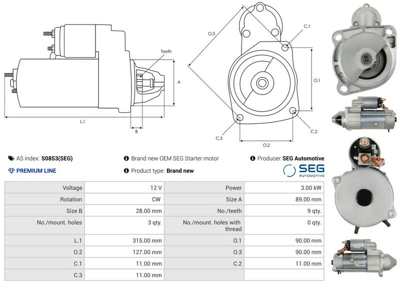 AS-PL S0853(SEG) Starter