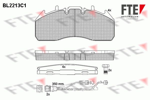 FTE 9500073 - Brake Pad Set, disc brake