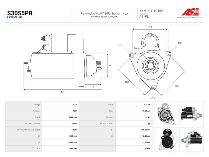 Starter, AS-PL S3055PR