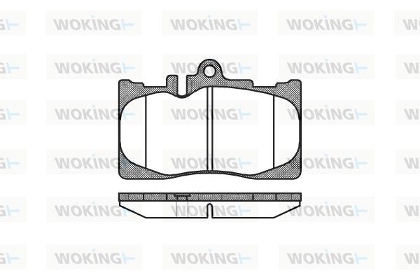 Комплект гальмівних накладок, дискове гальмо, Woking P9903.00