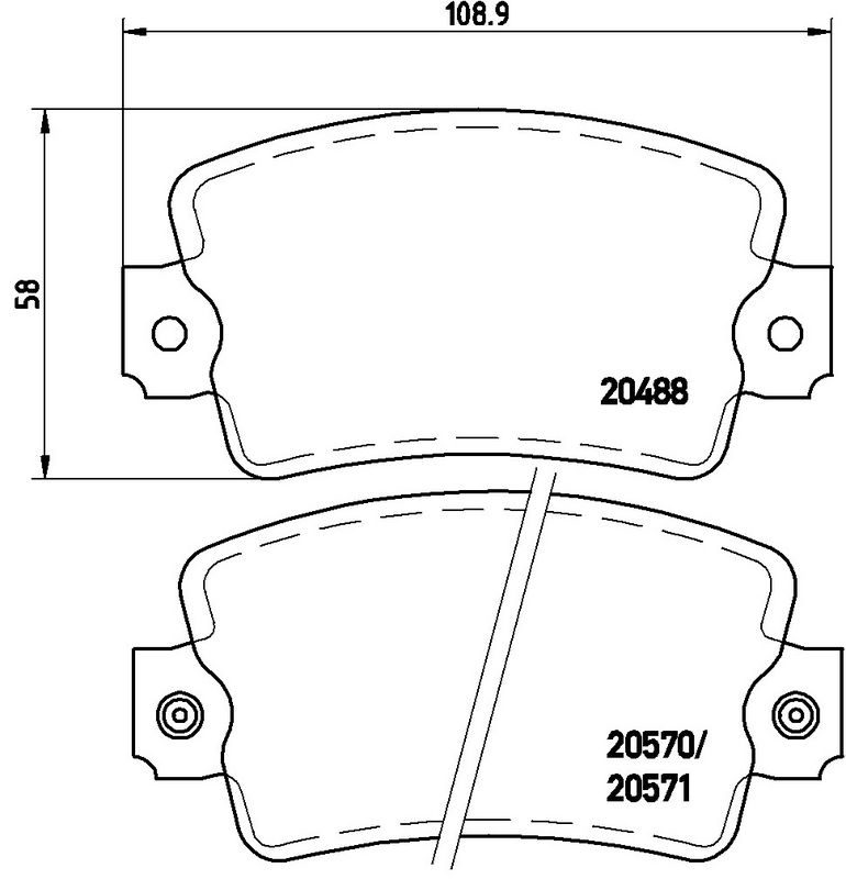 BREMBO P68007 Brake Pad Set, disc brake