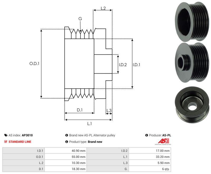 Rihmaratas, generaator, AS-PL AP3010