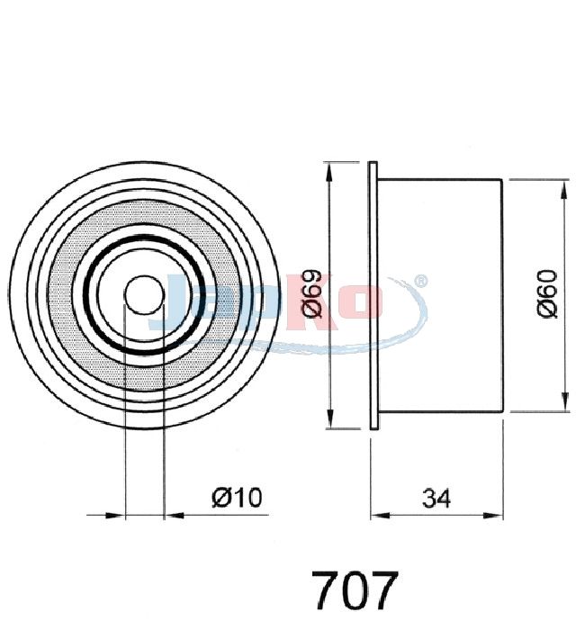JAPKO 45707 Tensioner, timing belt