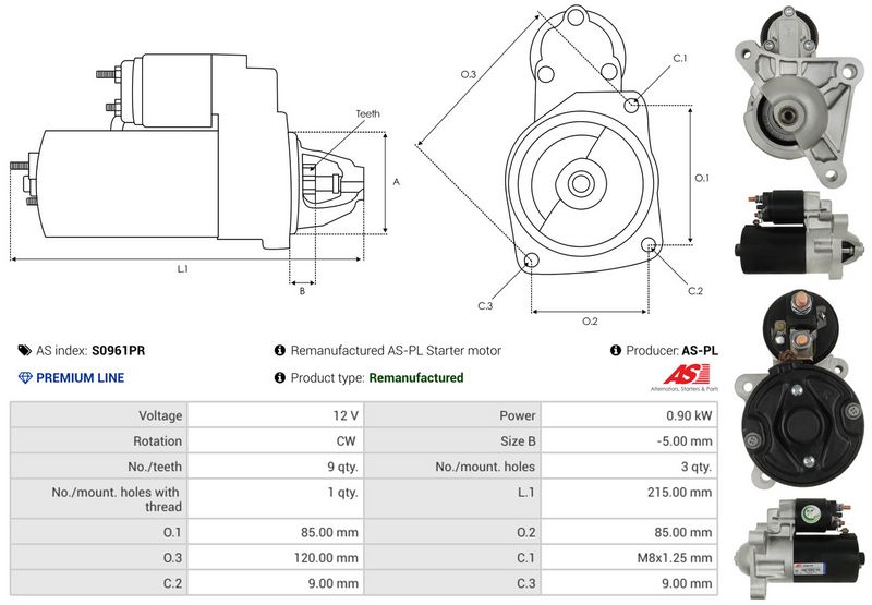 AS-PL S0961PR Starter