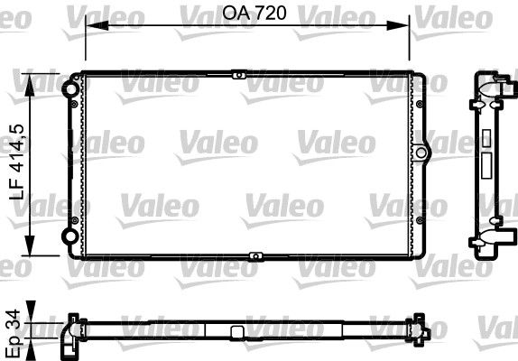 Радіатор, система охолодження двигуна, Valeo 732177