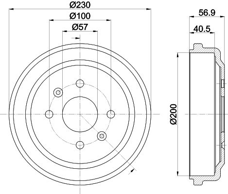 Гальмівний барабан, Hella 8DT355300-961