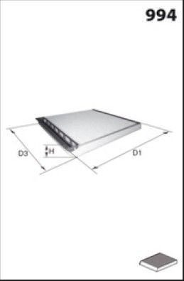 MISFAT Filtre d'habitacle HB116