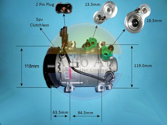 Auto Air Gloucester 14-1073 Compressor, air conditioning