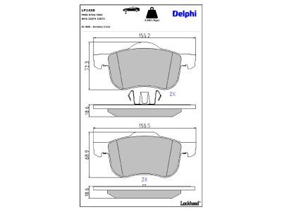 DELPHI LP1458 Brake Pad Set, disc brake