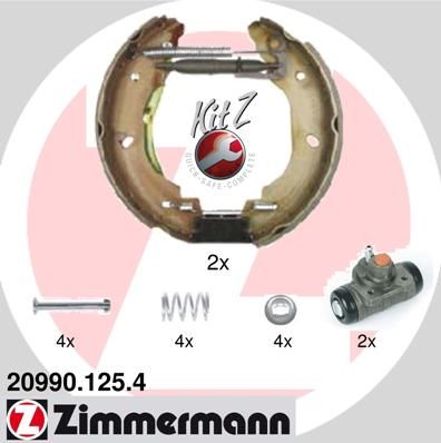 Комплект гальмівних колодок, Zimmermann 209901254