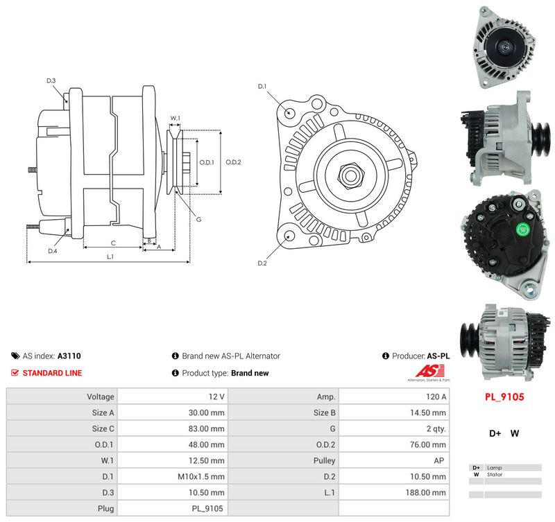 Generaator, AS-PL A3110