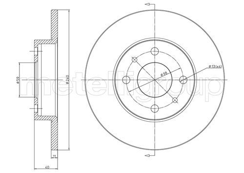 METELLI 23-0232C Brake Disc