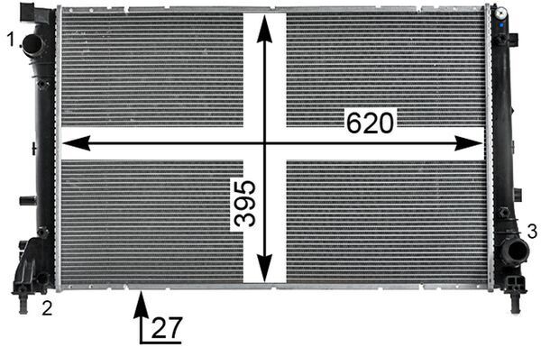 MAHLE CR 2002 000P Radiator, engine cooling