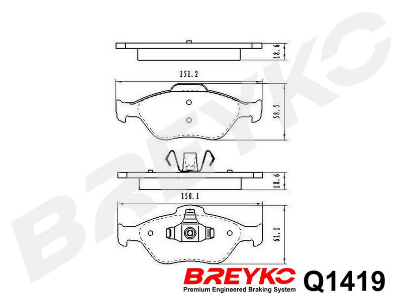 DAVID VASCO Q1419 Brake Pad Set, disc brake