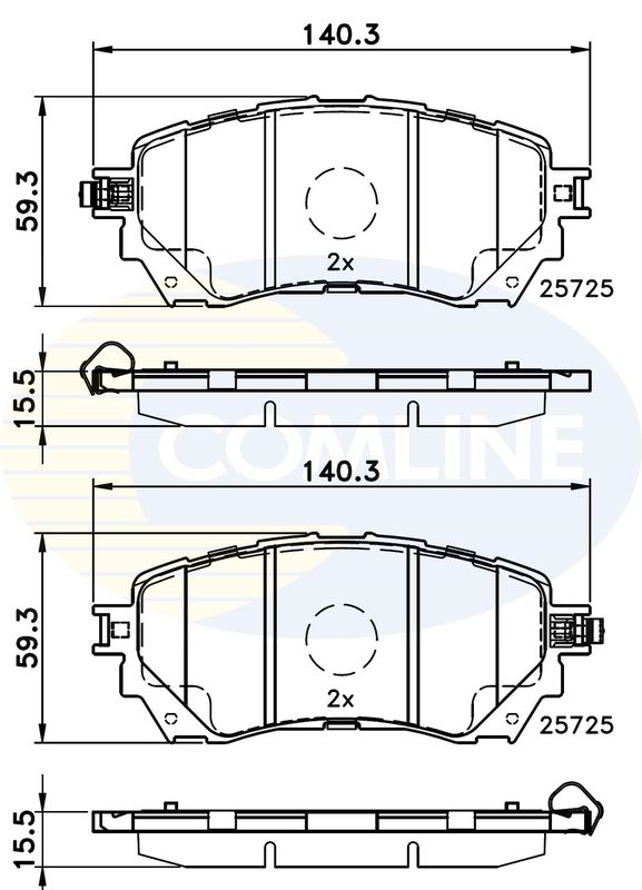 Комплект гальмівних накладок, дискове гальмо, Comline CBP32237