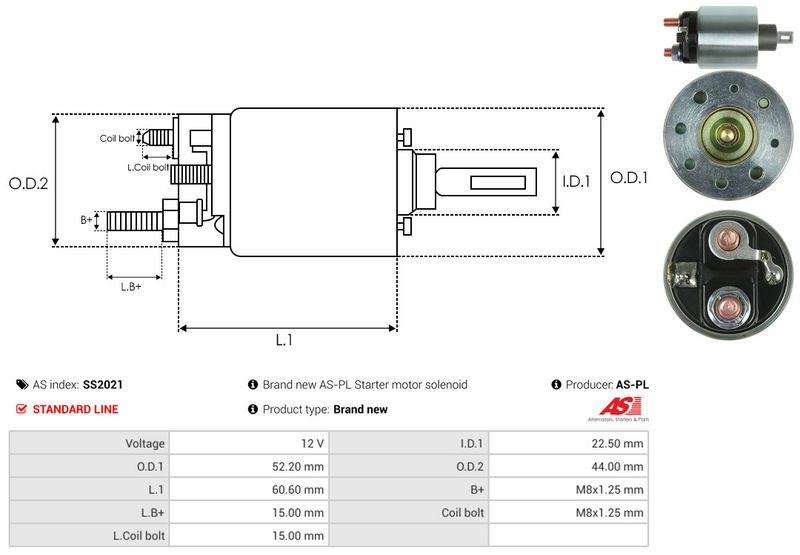 Magnetlülitus, starter, AS-PL SS2021