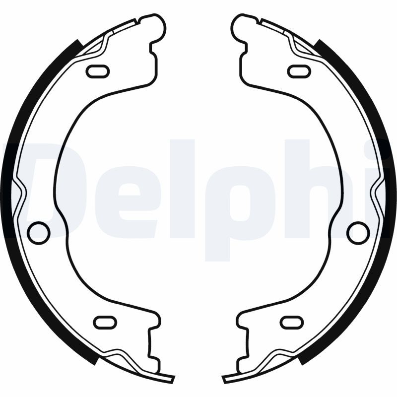 Комплект гальмівних колодок, стоянкове гальмо, Delphi LS2048