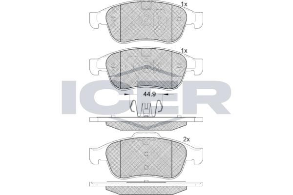 ANDEL 181915 - Brake Pad Set, disc brake