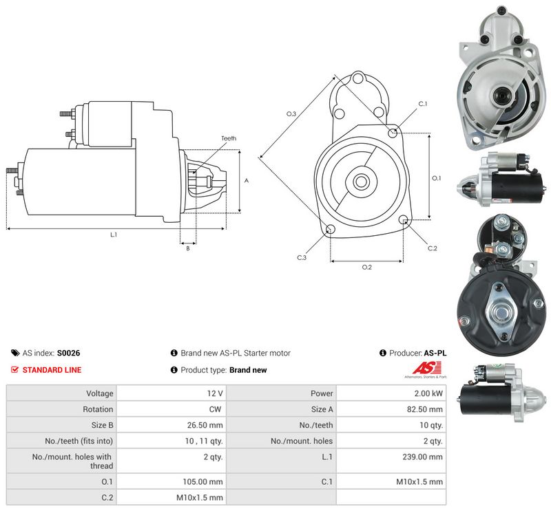 Starter, AS-PL S0026