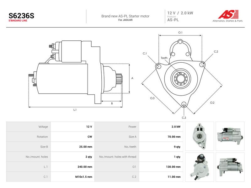 Starter, AS-PL S6236S